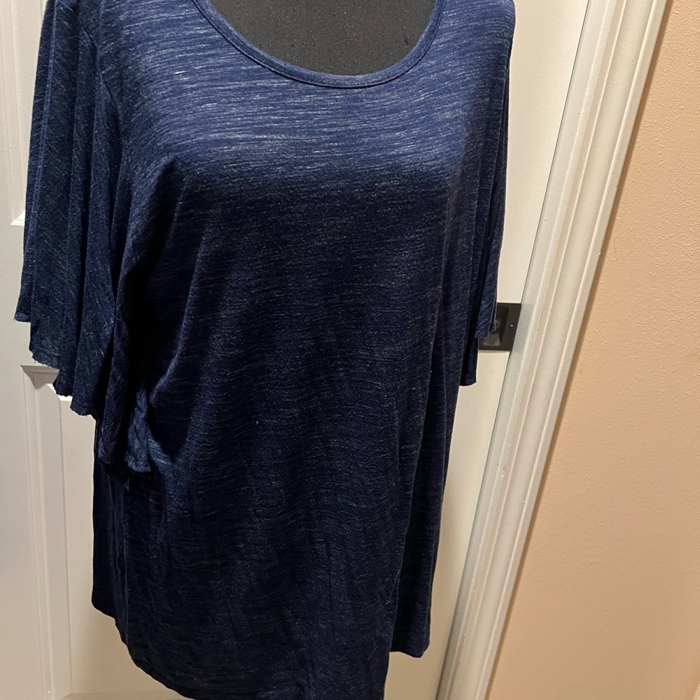 Sky Navy Blue Women's Tunic Top